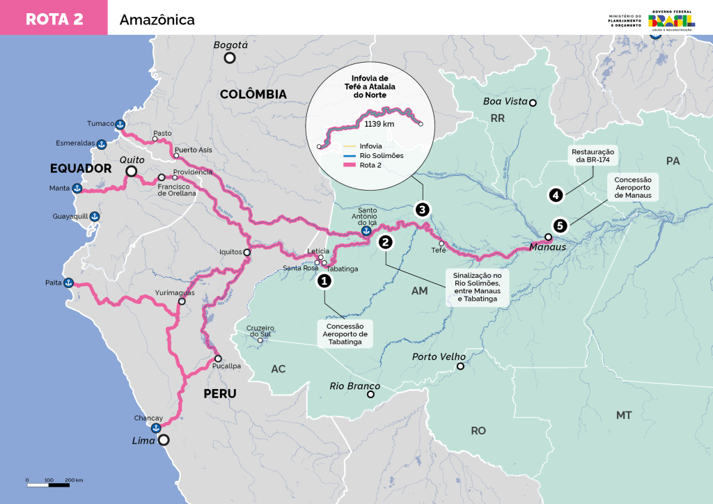 "Rota Amazônica", formulada pelo governo Lula junto a países vizinhos